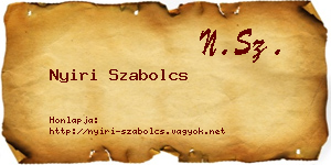 Nyiri Szabolcs névjegykártya