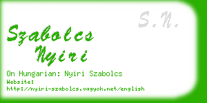 szabolcs nyiri business card